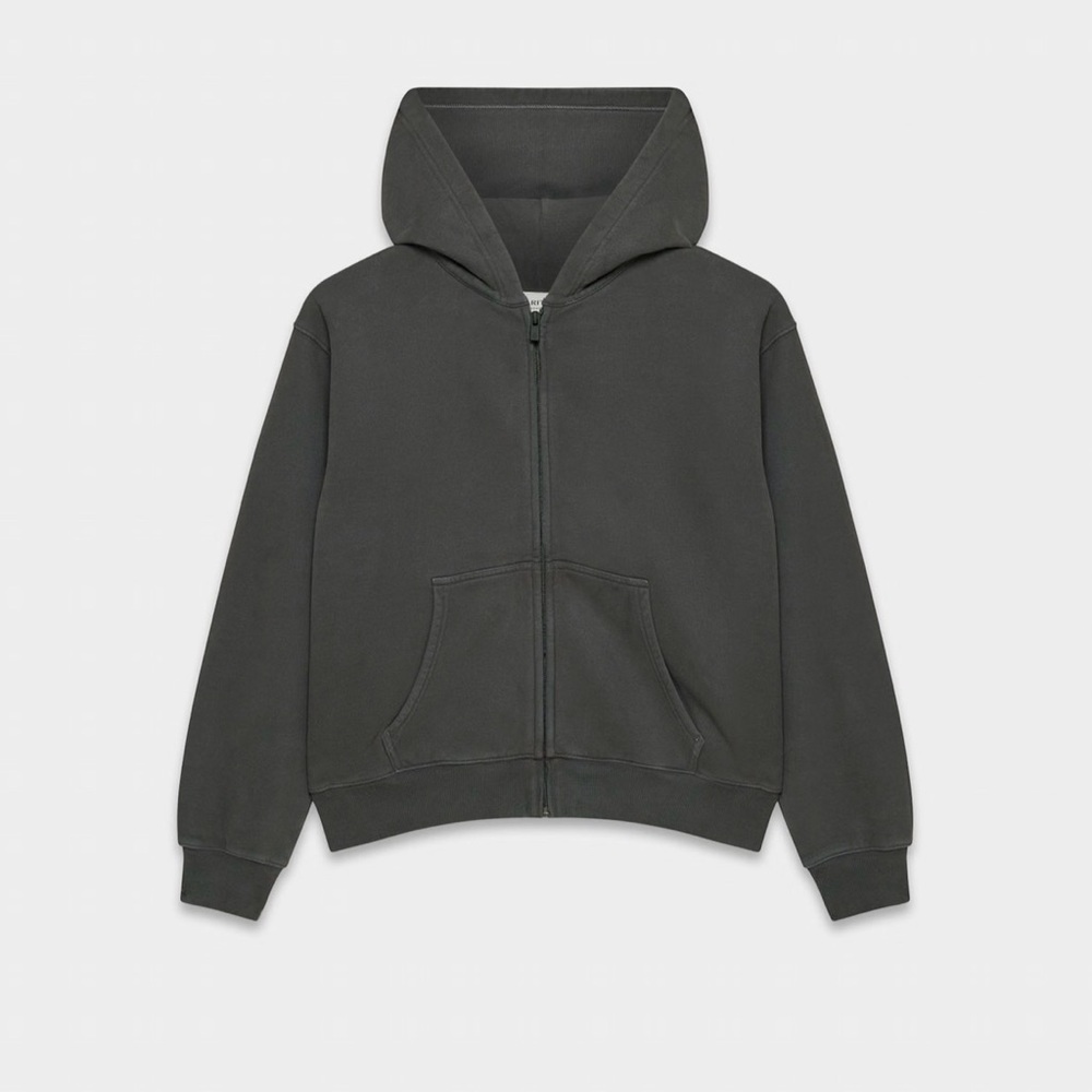 Aritzia Cozy Sweatfleece Boyfriend Boxy Zip Hoodie – Dark Olive - S (Like New)
